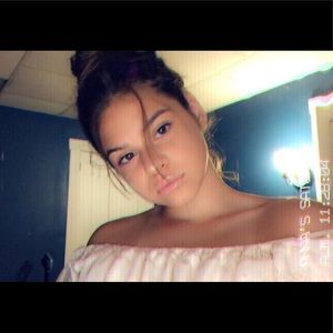 Off the shoulder lace shirt